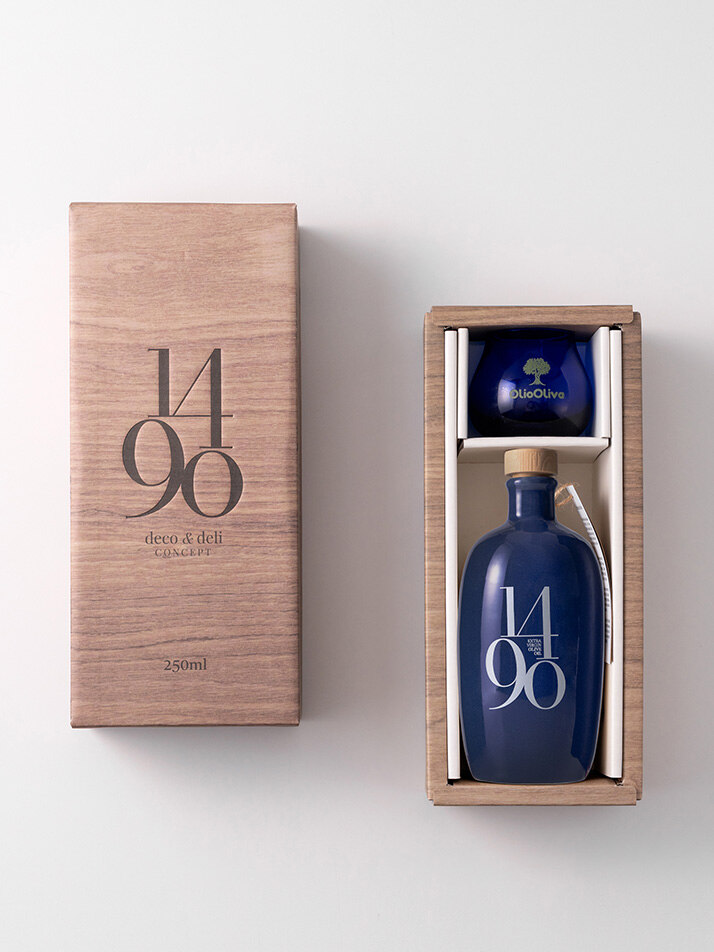 1490 오히블랑카 엑스트라버진 올리브오일 250ml, 공인 시음잔 선물세트