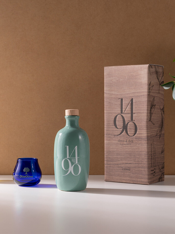 1490 피쿠알 엑스트라버진 올리브오일 250ml, 공인 시음잔 선물세트