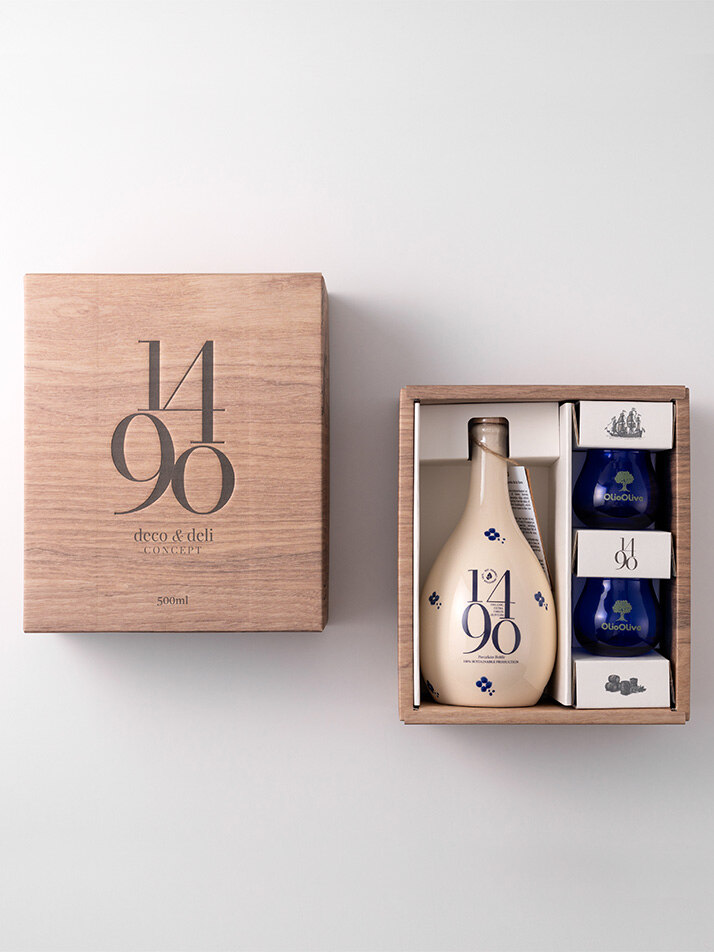 1490 유기농 피쿠도 엑스트라버진 올리브오일 500ml, 공인 시음잔 선물세트