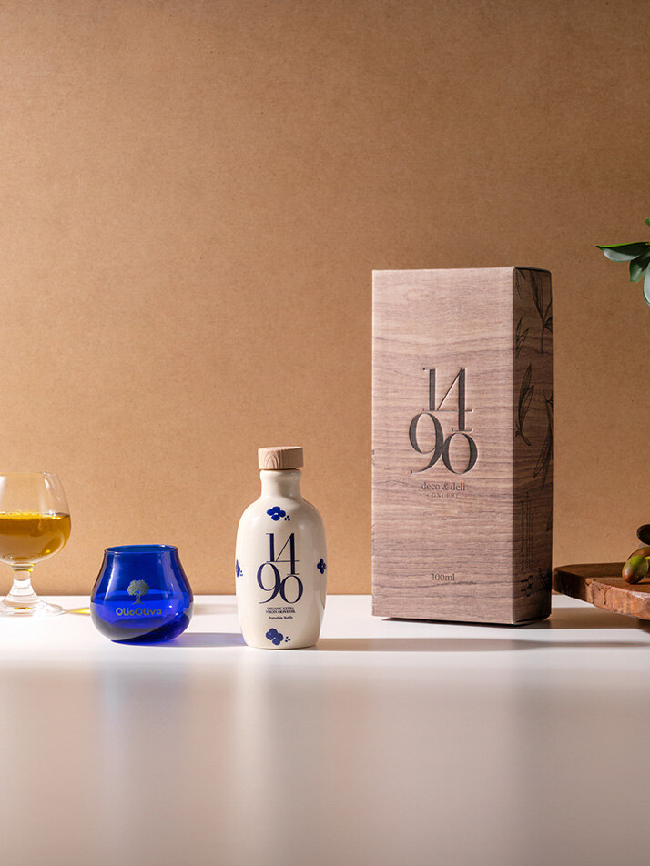 1490 유기농 피쿠도 엑스트라버진 올리브오일 100ml, 공인 시음잔 선물세트