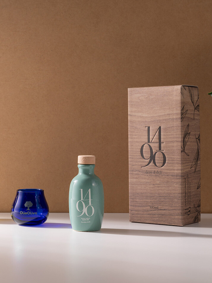 1490 피쿠알 엑스트라버진 올리브오일 100ml, 공인 시음잔 선물세트