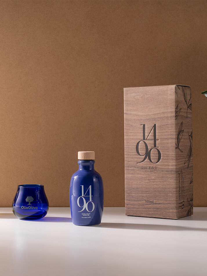 1490 오히블랑카 엑스트라버진 올리브오일 100ml, 공인 시음잔 선물세트