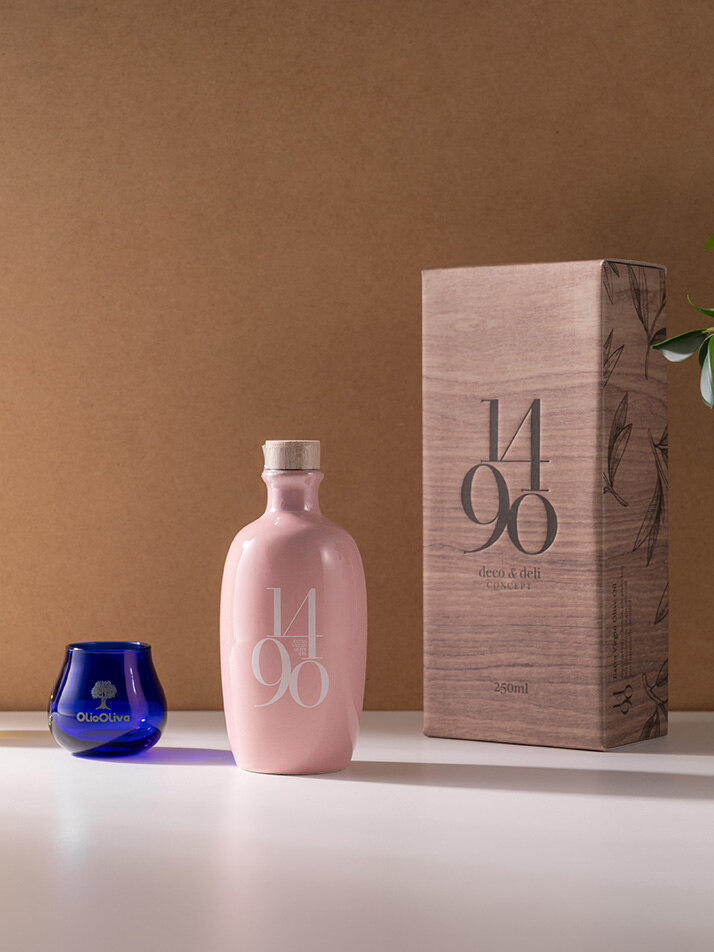 1490 로세타 파하레라 엑스트라버진 올리브오일 250ml, 공인 시음잔 선물세트