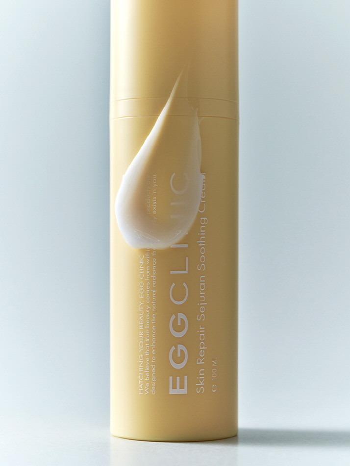 PDRN화장품 에그코스메틱 리페어 새쥬란 수딩 크림 100ml 주름 수분보충 탄력피부 비건