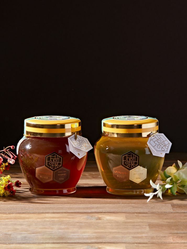 진해양봉 황금벌꿀세트(보자기포장+쇼핑백 구성)