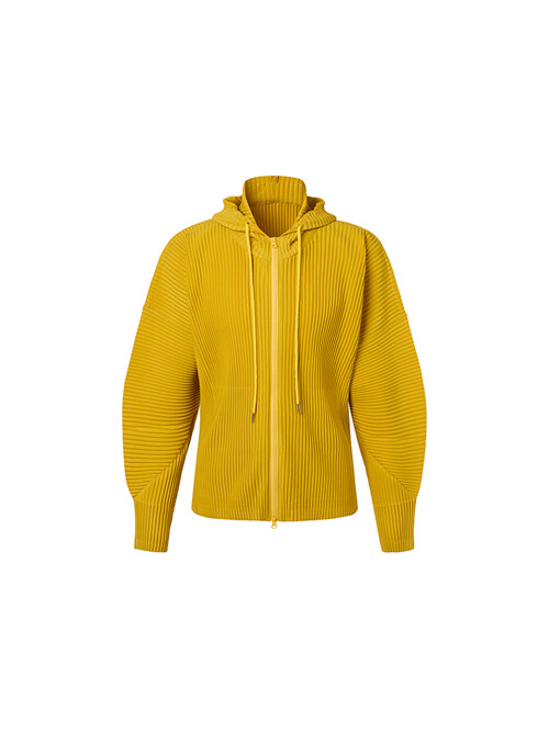 [공용] 투웨이 플리츠 후드집업 아우터 [옐로우]