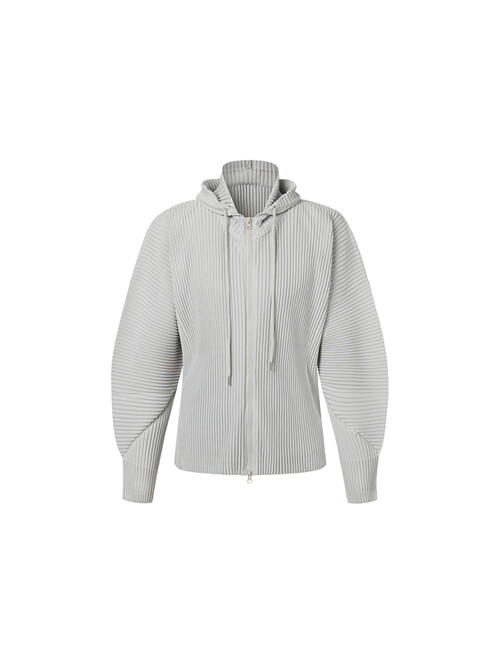 [공용] 투웨이 플리츠 후드집업 아우터 [라이트 그레이]