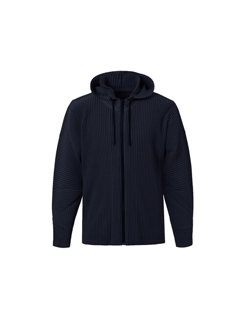 [공용] 투웨이 플리츠 후드집업 아우터 [네이비]