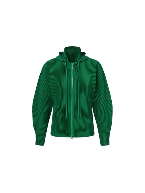 [공용] 투웨이 플리츠 후드집업 아우터 [그린]