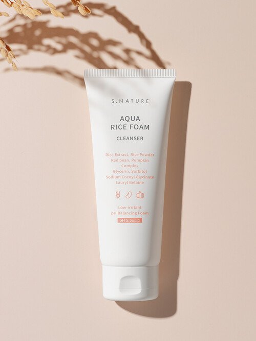 에스네이처 아쿠아 라이스 약산성 클렌징폼 160ml