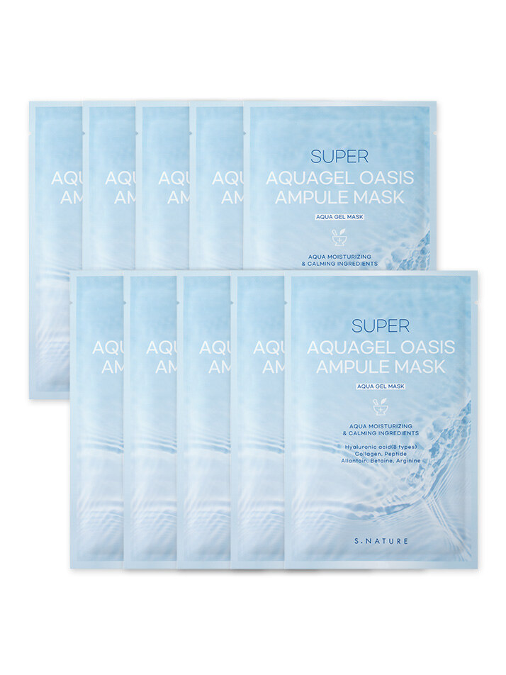 에스네이처 수퍼 아쿠아겔 오아시스 앰플 마스크 10매