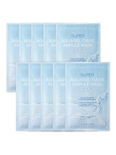 에스네이처 수퍼 아쿠아겔 오아시스 앰플 마스크 10매