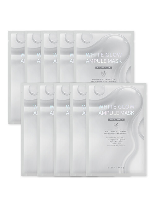에스네이처 화이트 글로우 앰플 마스크 10매
