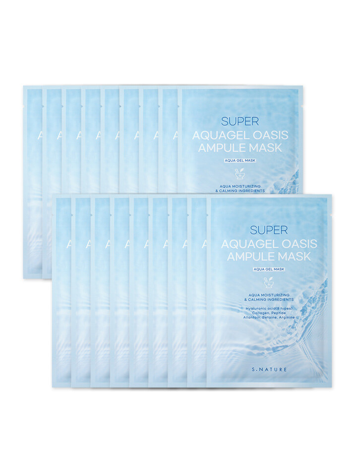 에스네이처 수퍼 아쿠아겔 오아시스 앰플 마스크 20매