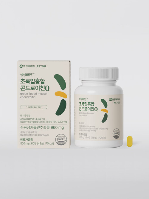 [애즈유] 생생바인 초록입홍합 콘드로이친Q (60정)