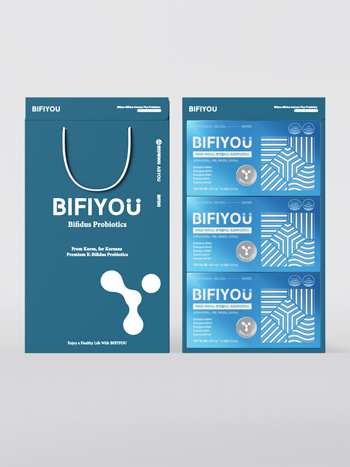 [애즈유] 비피유 비피더스 면역 프로바이오틱스 선물세트 (30정*3박스)