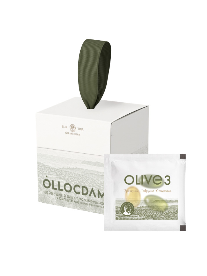 올록담 올리브3 EVOO 지중해 올리브오일 캡슐 (10포) 1박스