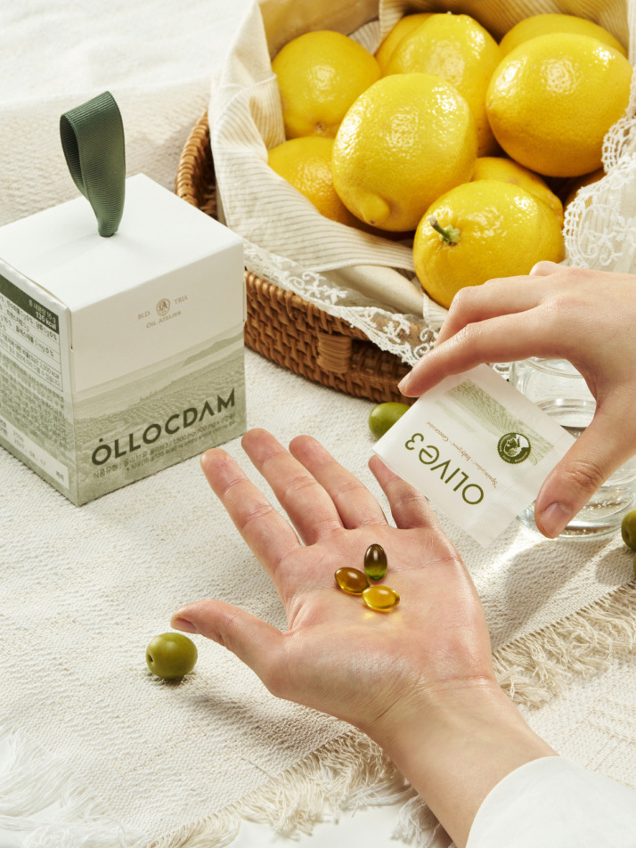 올록담 올리브3 EVOO 지중해 올리브오일 캡슐 (10포) 1박스