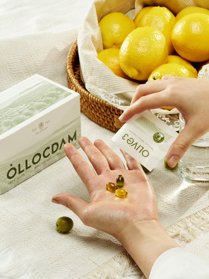 올록담 올리브3 EVOO 지중해 올리브오일 캡슐 (24포) 8박스