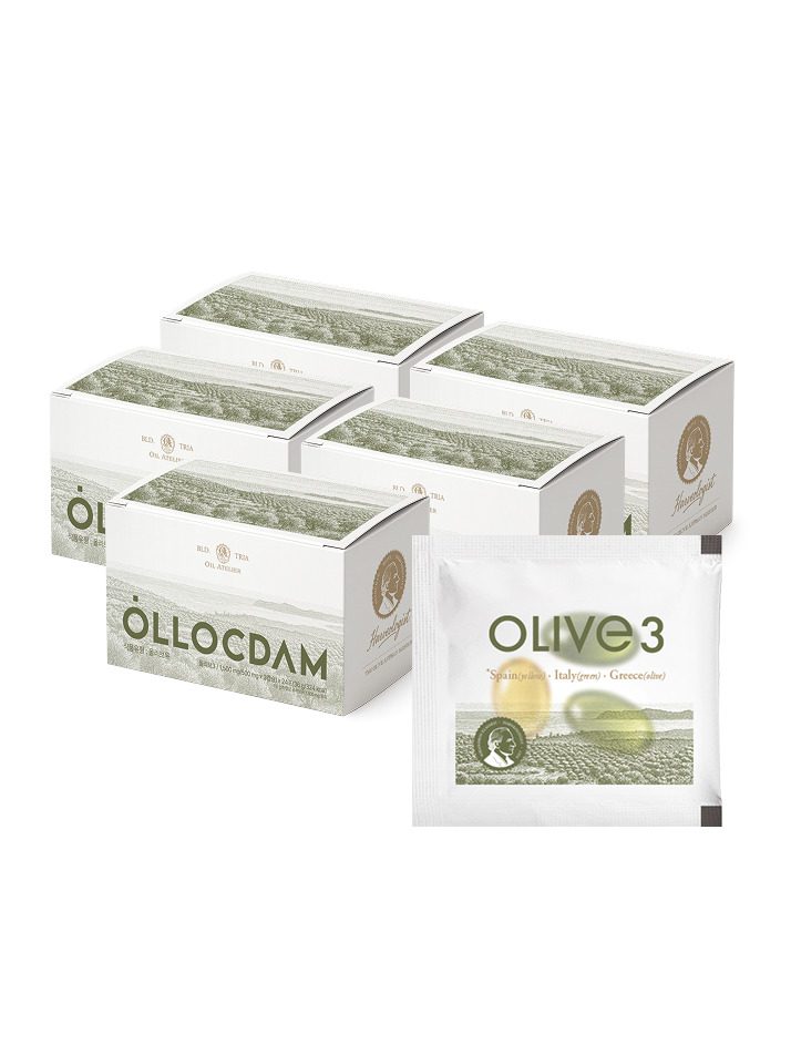 올록담 올리브3 EVOO 지중해 올리브오일 캡슐 (24포) 5박스