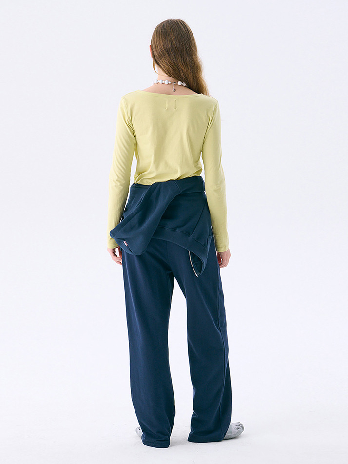 [Steady Seller]Solid Henry Neck T-shirt_Olive