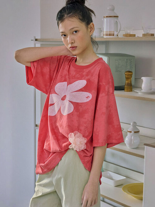 Flower Graphic Tee_Red