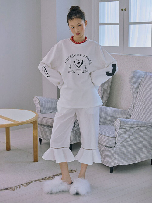 Bloom Frill Pants_White