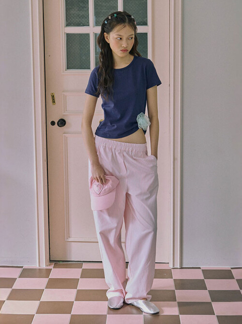 Stripe Pajama Pants_Light Pink