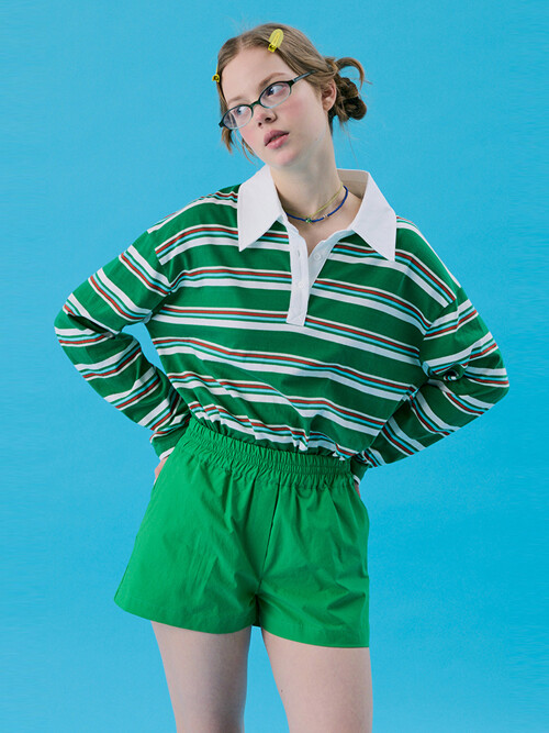 VOL11.Half Trunk pants_GREEN