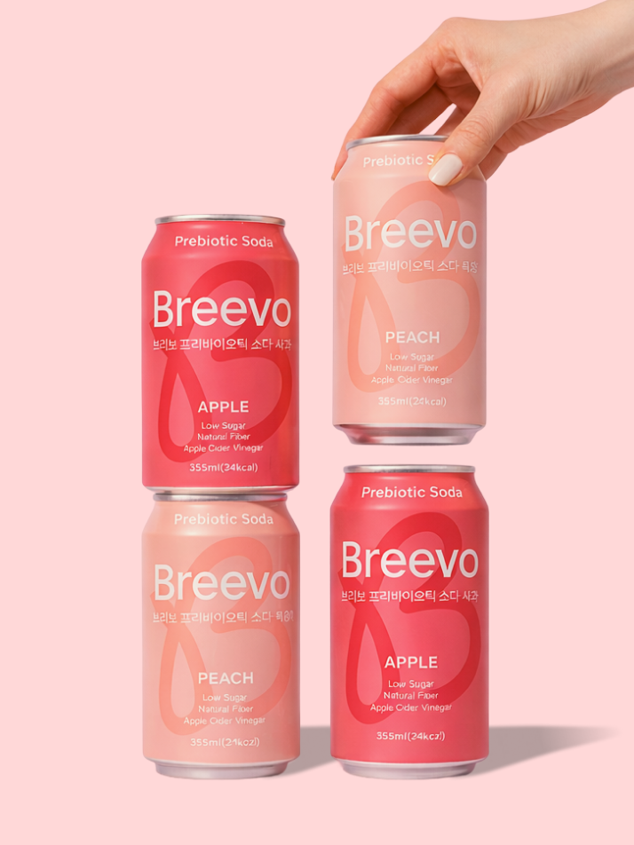 브리보 프리바이오틱 소다 사과 355ml 12개입