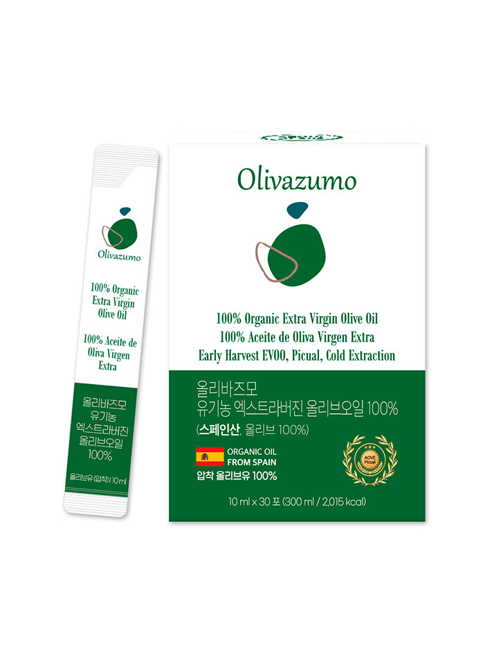 [올리바즈모] 유기농 엑스트라버진 올리브오일 스틱 10g 30포 1박스