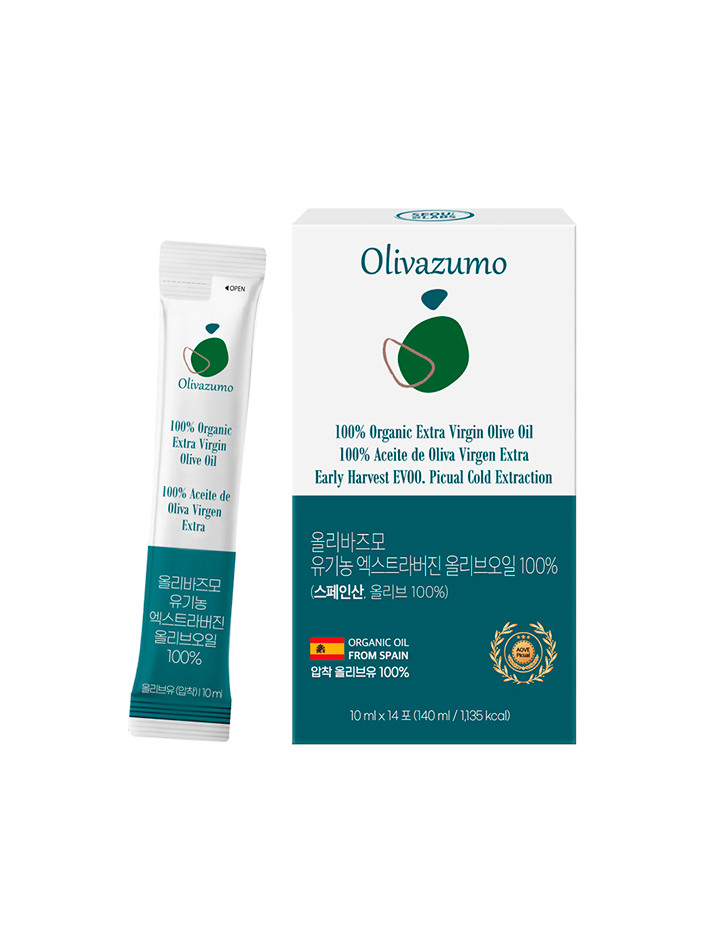 [올리바즈모] 유기농 엑스트라버진 올리브오일 스틱 10g 14포 1박스
