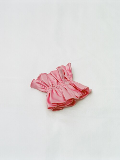 DOUBLE FRILL SCRUNCHIE - PINK