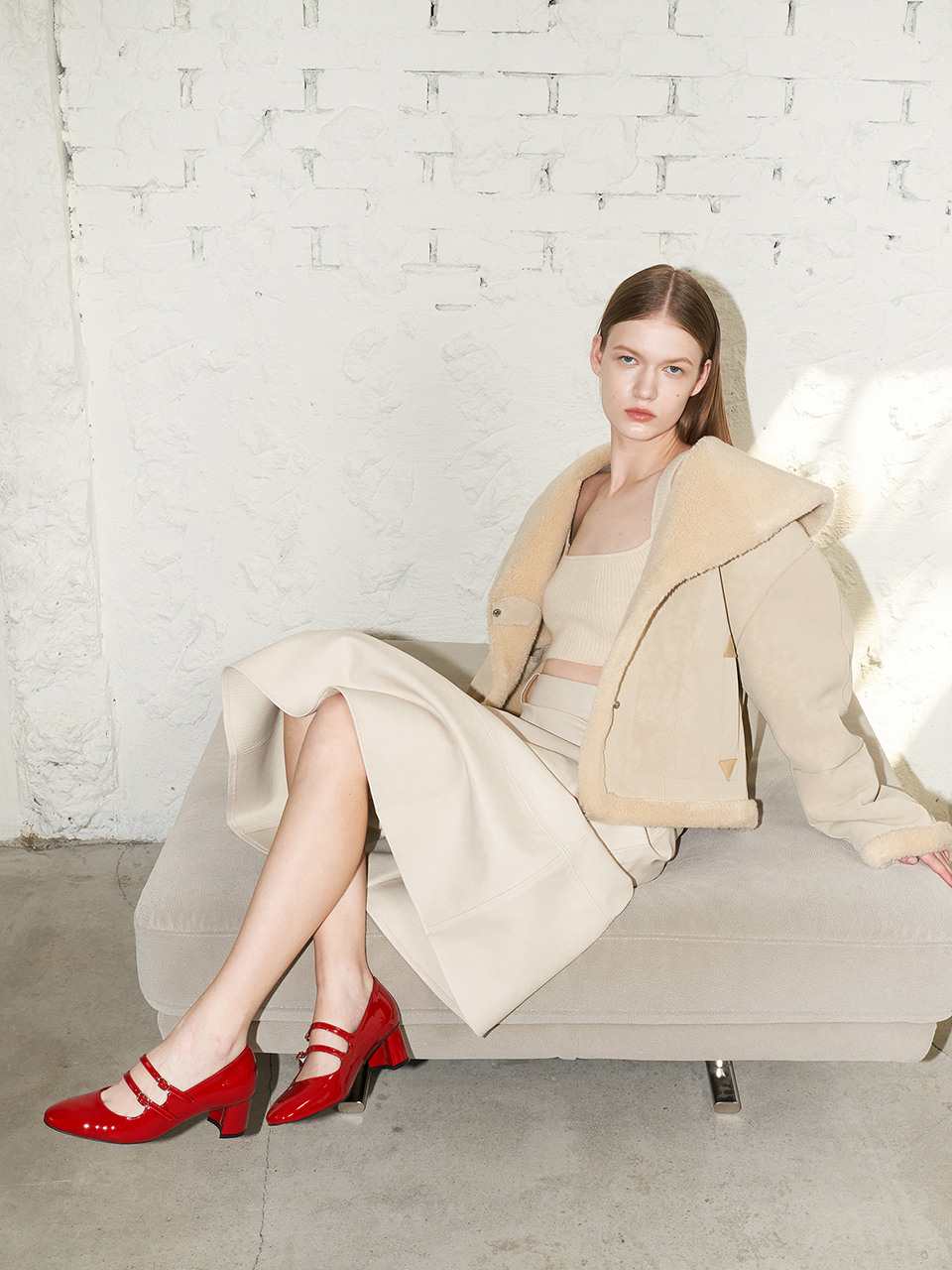 Carrie Mary Jane Pumps Red