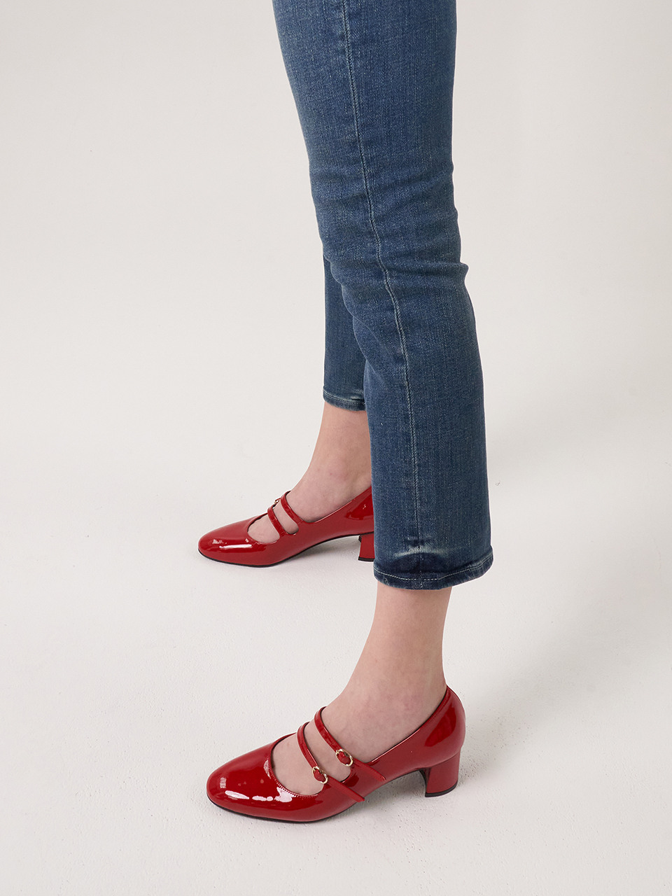 Carrie Mary Jane Pumps Red