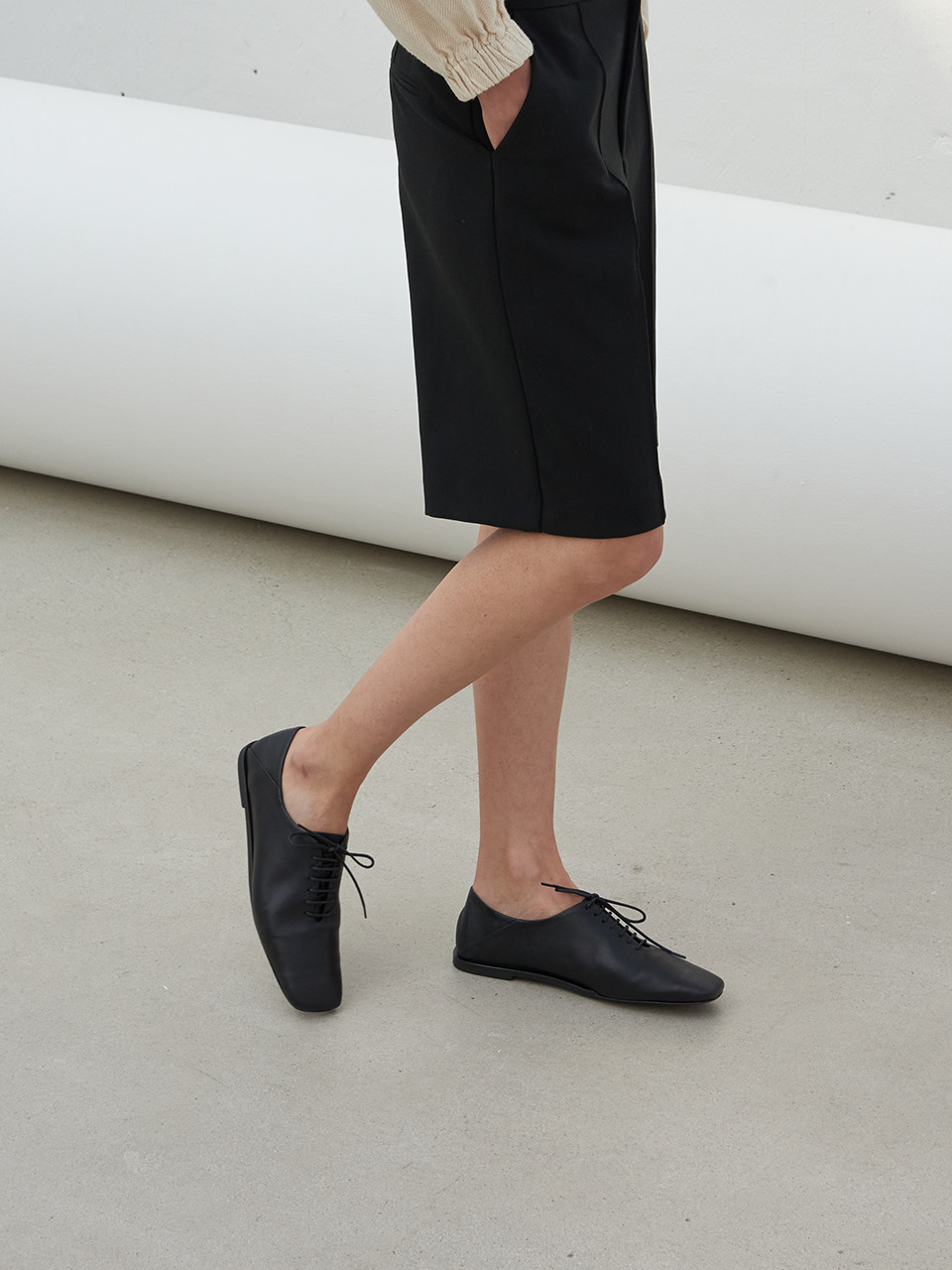 Terri Derbies Leather Black