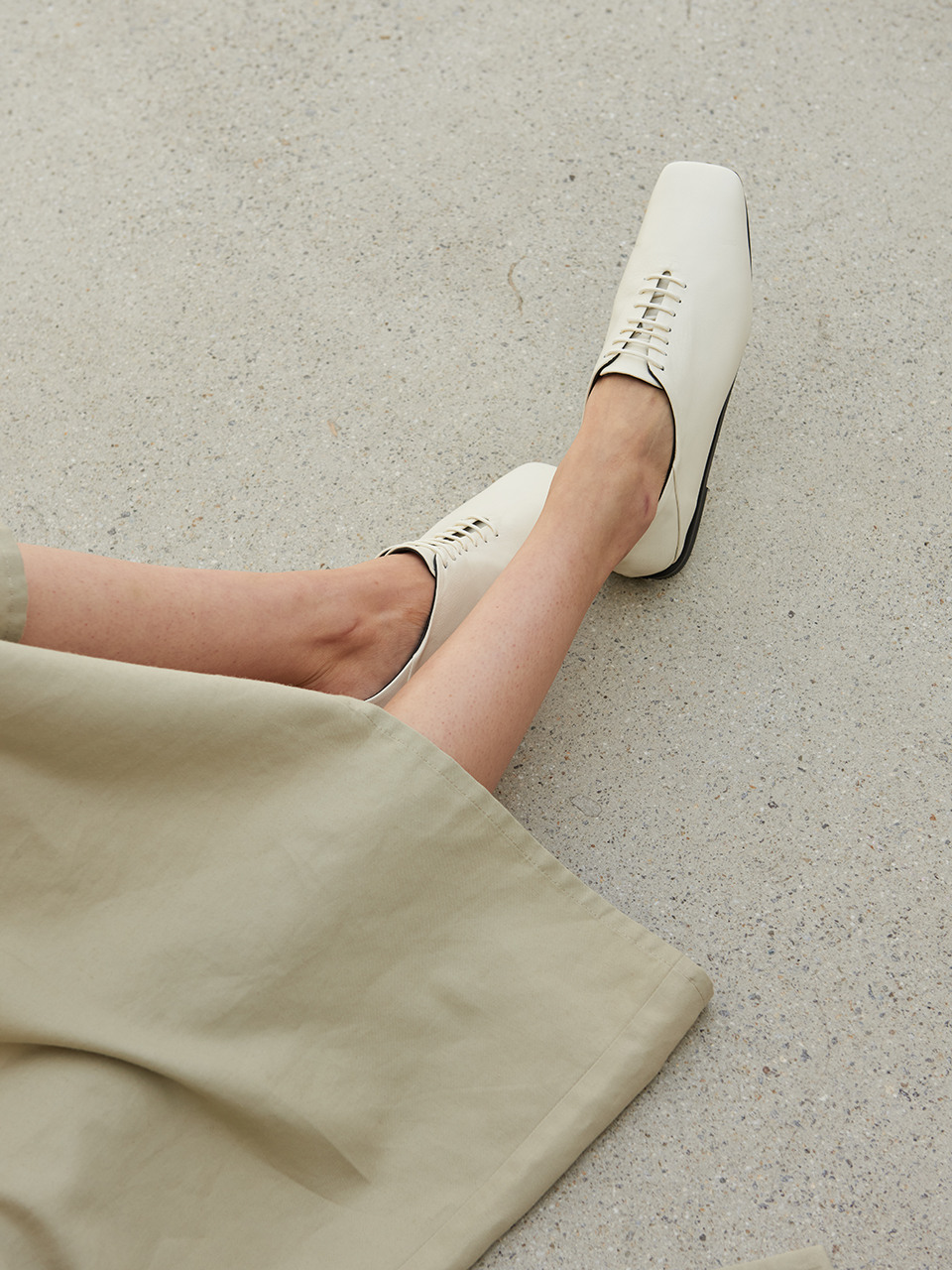 Terri Derbies Leather Ivory