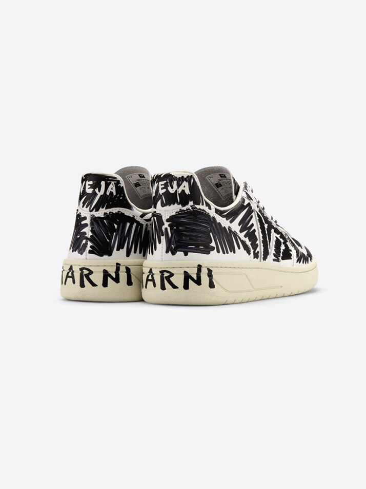 V-10 LEATHER VEJA X MARNI - FULL BLACK