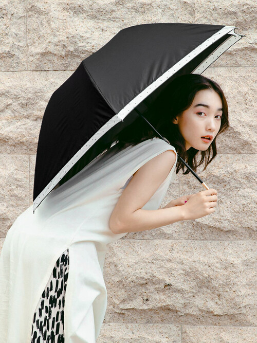 wpc양산 도트 돔형 암막 UV차단 3단양산 801-14095