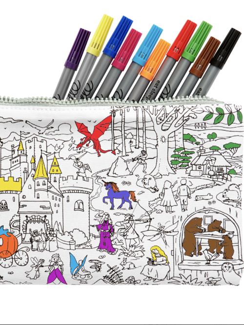 fairytale & legends pencil case - colour in & learn