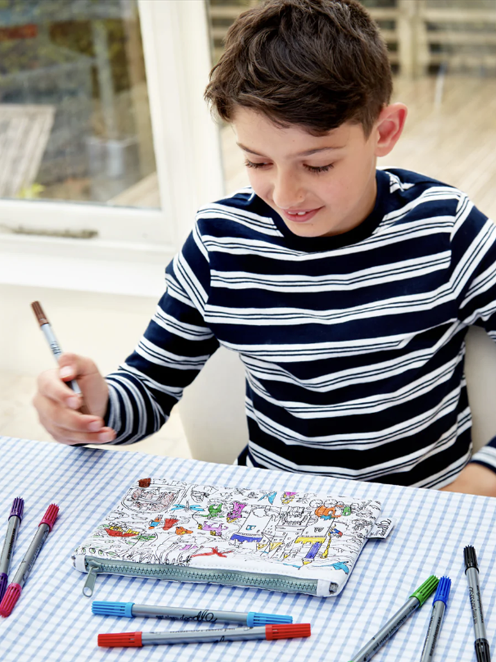 fairytale & legends pencil case - colour in & learn