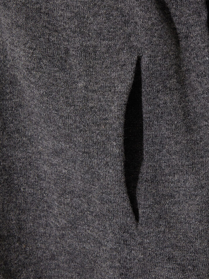 MERINO WOOL CARDIGAN (CHARCOAL GREY)