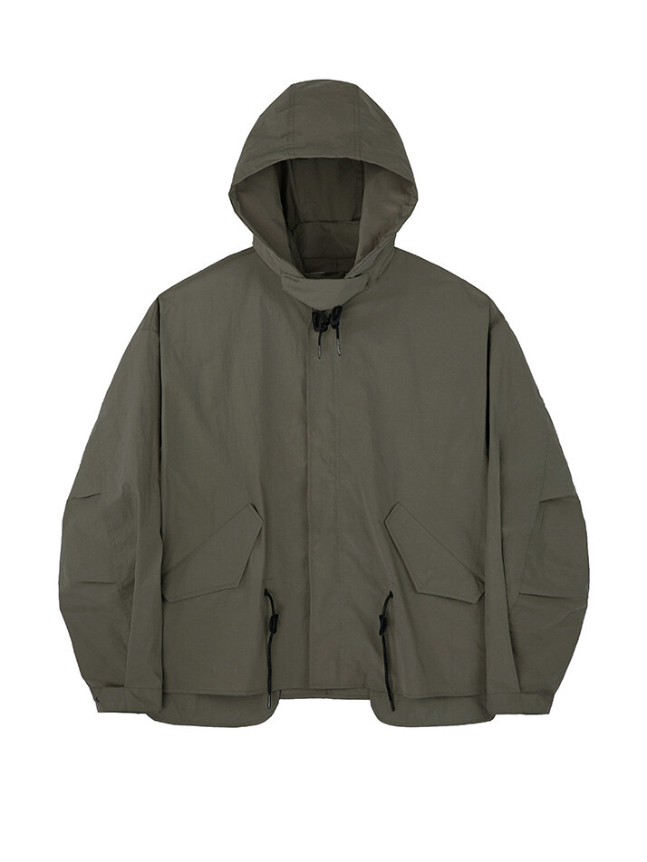 Cropped Fishtail Shield (Olive)