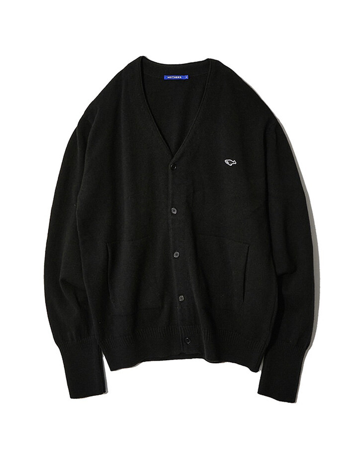 MERINO WOOL CARDIGAN (BLACK)