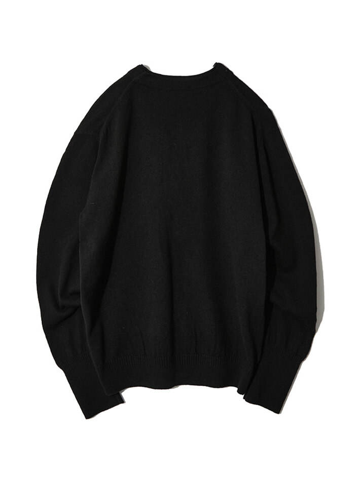 MERINO WOOL CARDIGAN (BLACK)