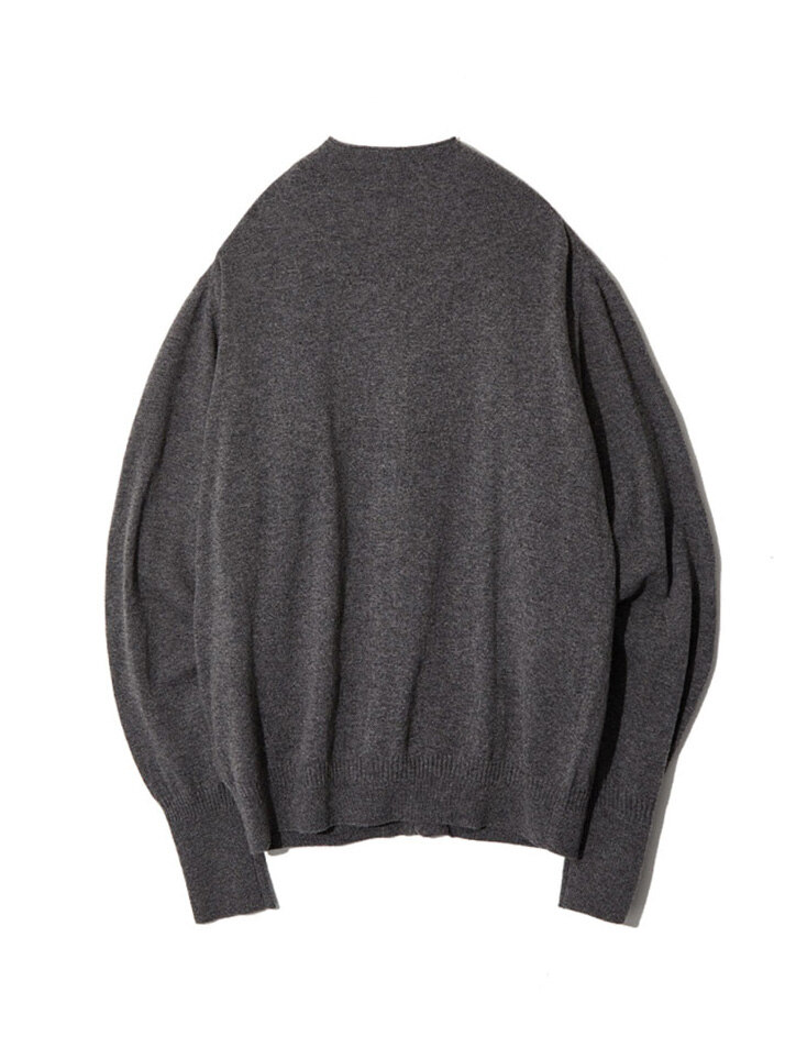 MERINO WOOL CARDIGAN (CHARCOAL GREY)