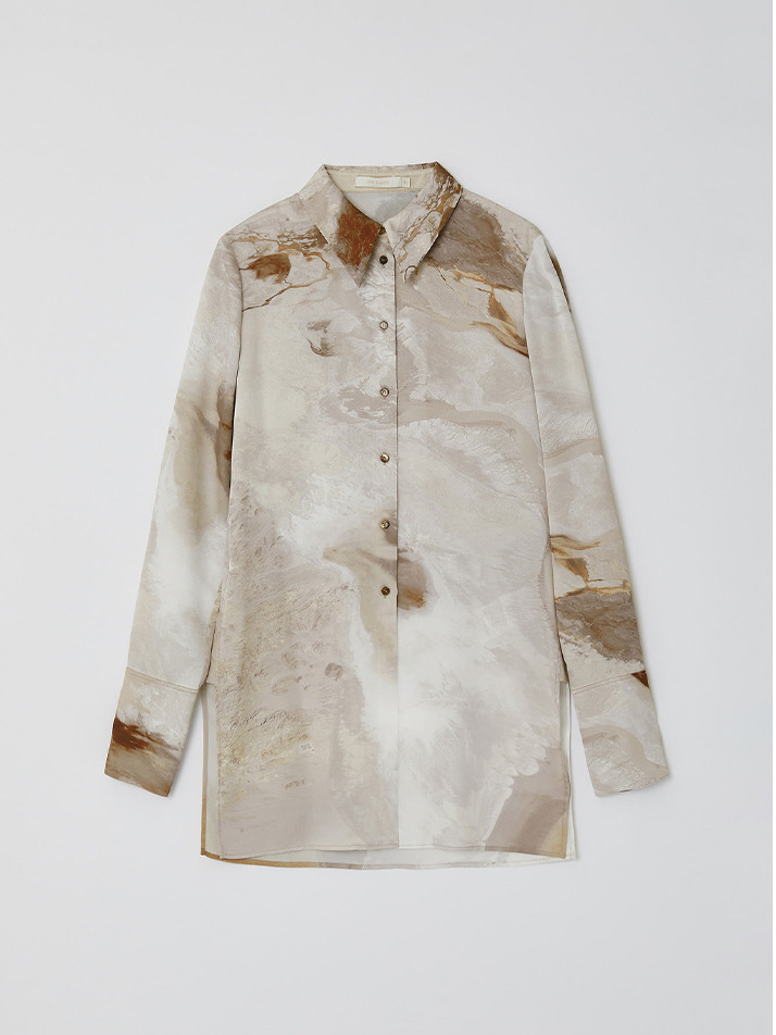 21FW SLIM SILKY SHIRT - PRINT