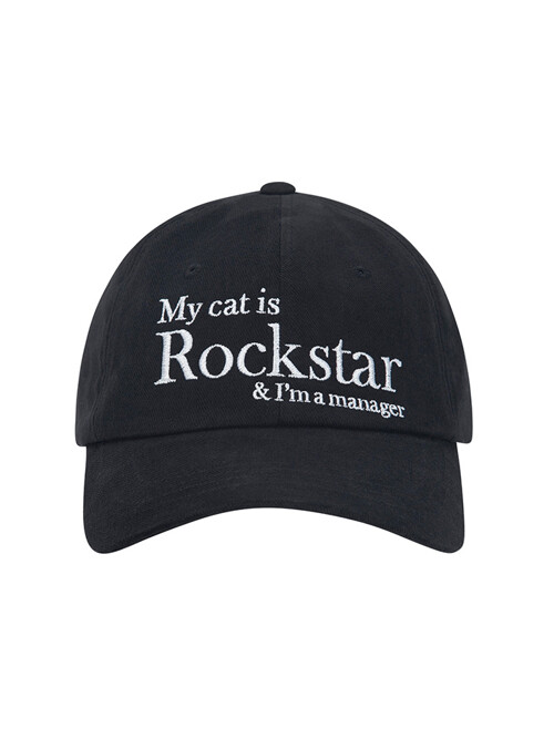 MY CAT IS ROCKSTAR BASEBALL CAP (BLACK)