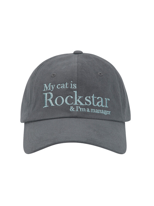 MY CAT IS ROCKSTAR BASEBALL CAP (CHARCOAL)