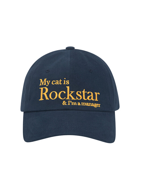 MY CAT IS ROCKSTAR BASEBALL CAP (NAVY)